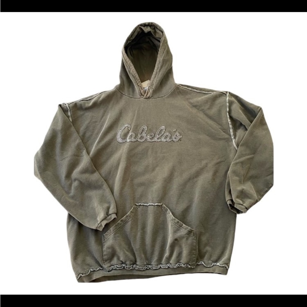 Cabela's Men's Olive Hoodie Sweater